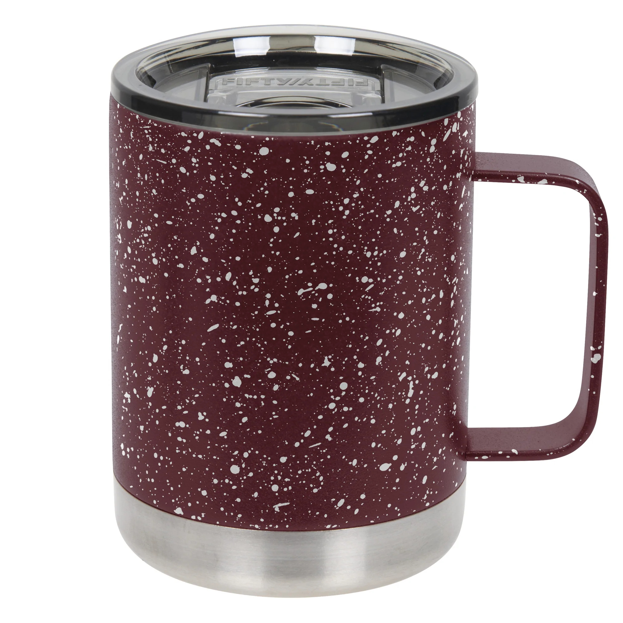 FIFTY/FIFTY, 12oz - Brick Red Speckled Camp Mug with Slide Lid, Size 12 oz, Color Red, Model# T12000007